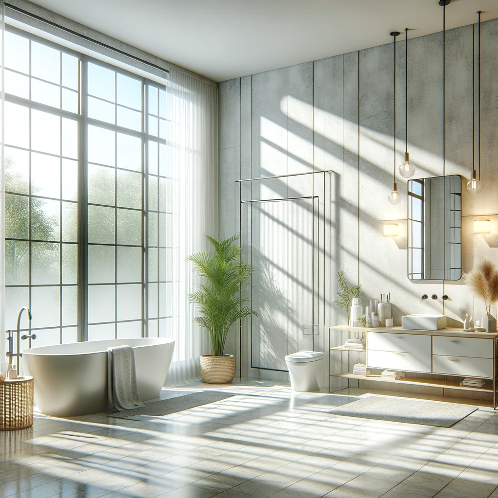 picture of a beautiful designed bathroom with modern features remodeled by Exceptional Home Builders, pierce and king county, WA. image no 01