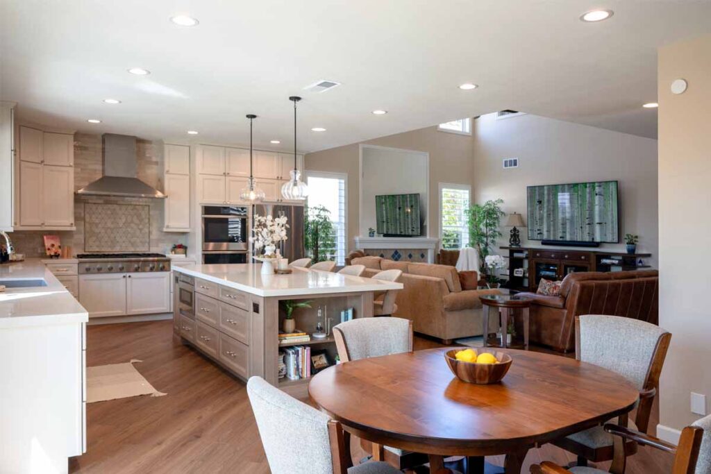 Benefits of open concept living and modern home design layout