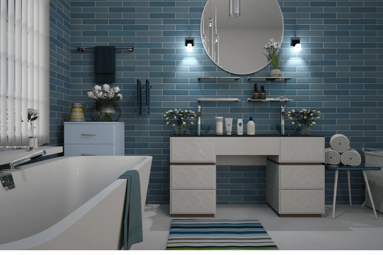 picture of a beautiful designed bathroom with modern features remodeled by Exceptional Home Builders, pierce and king county, WA. portfolio image no 05
